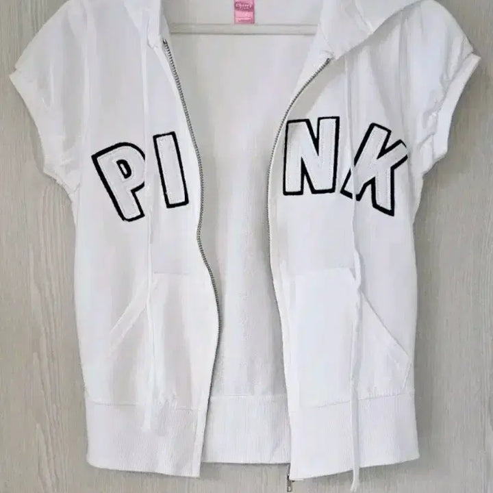 [BUNJANG] Short Sleeve Hoodie Zip-Up (Blue) / 55반팔후드집업 새상품 블루,화이트