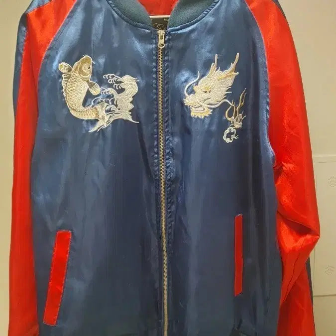 [BUNJANG] Vintage Japanese White Dragon Sukajan Jacket / 일본 빈티지 백룡 스카쟌