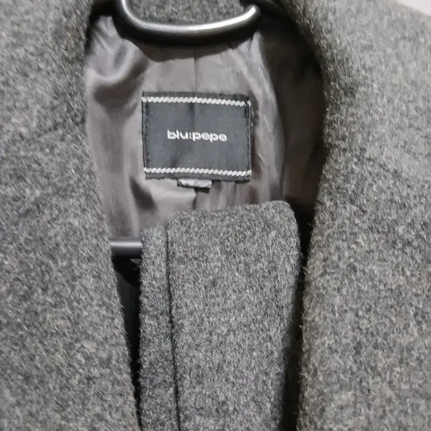 [BUNJANG] Blue Pepe Charcoal Gray Long Coat / 블루페페 진그레이 롱코트 66