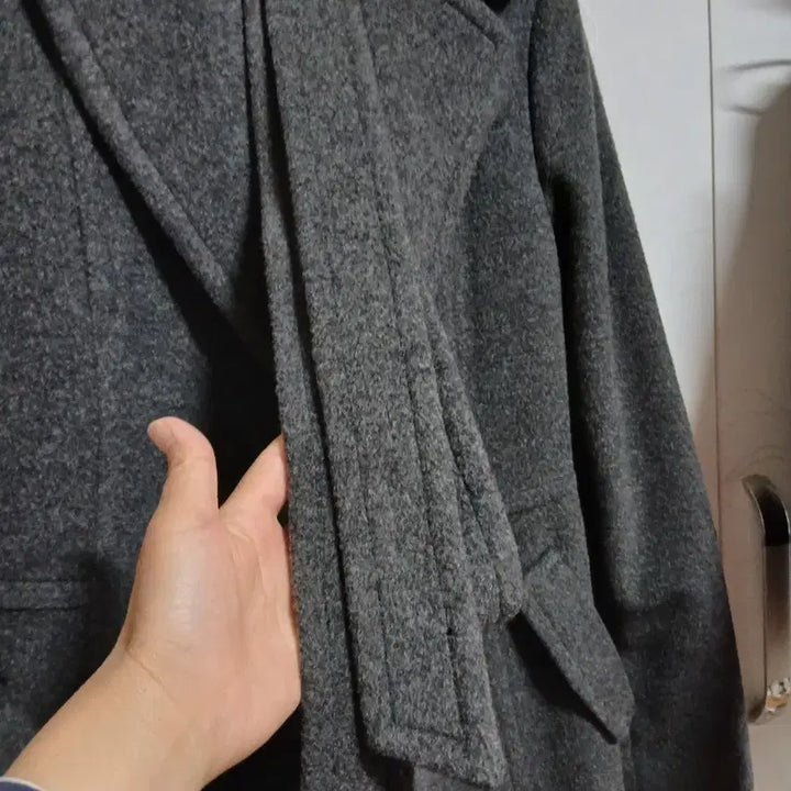 [BUNJANG] Blue Pepe Charcoal Gray Long Coat / 블루페페 진그레이 롱코트 66