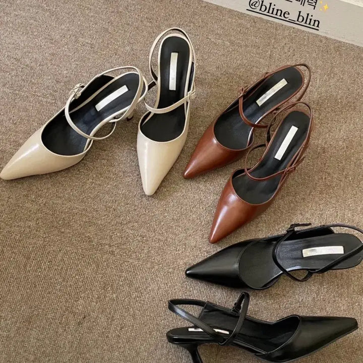 [BUNJANG] Liv Slingback Heels Black 240 / 리브슬링백힐 블랙 240