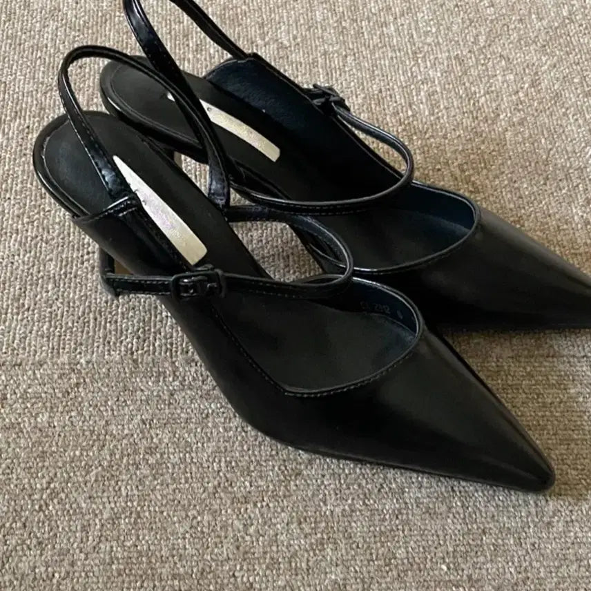 [BUNJANG] Liv Slingback Heels Black 240 / 리브슬링백힐 블랙 240