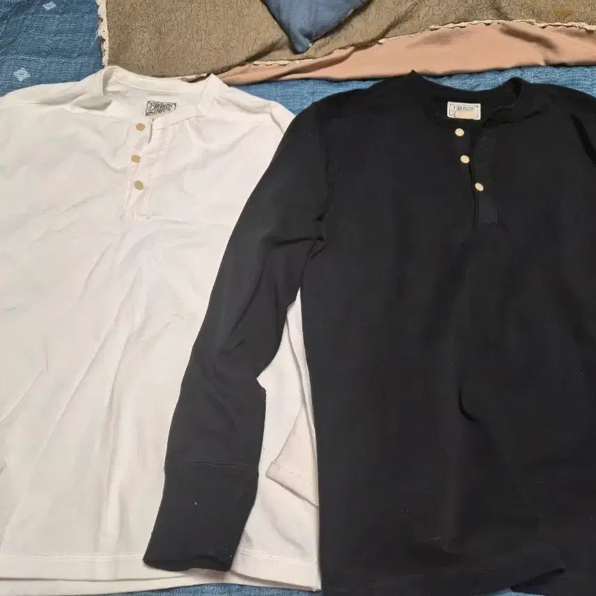 [SOLD OUT] 브론슨 헨리넥 긴팔xxl 흰색블랙 일괄판매