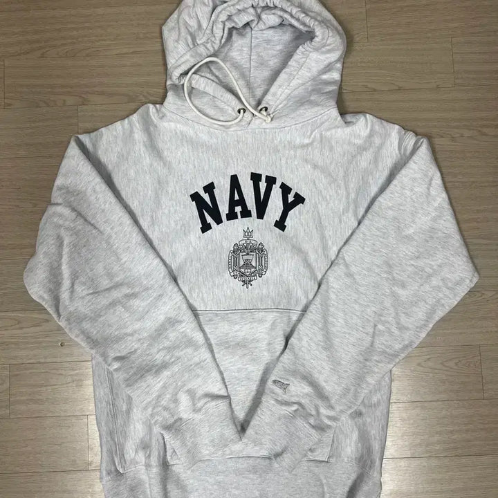 [BUNJANG] Outstanding Navy Reverse Weave Hoodie M / 아웃스탠딩 해군 후드티(리버스 위브) M