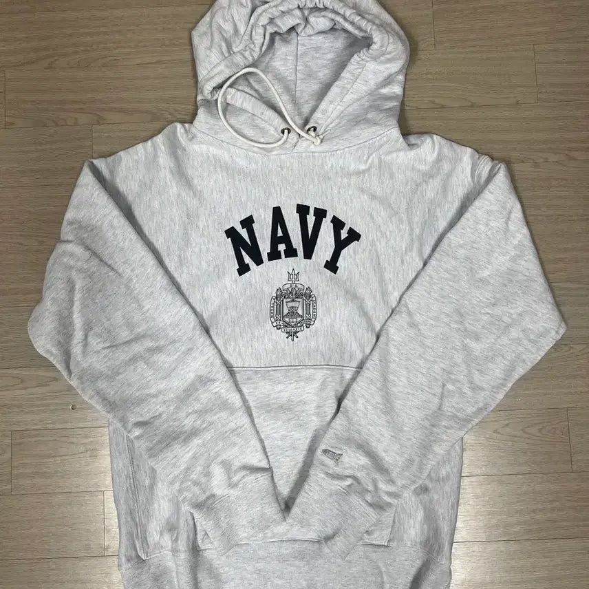 [BUNJANG] Outstanding Navy Reverse Weave Hoodie M / 아웃스탠딩 해군 후드티(리버스 위브) M