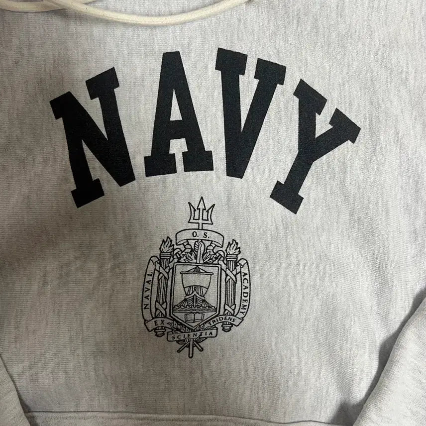 [BUNJANG] Outstanding Navy Reverse Weave Hoodie M / 아웃스탠딩 해군 후드티(리버스 위브) M