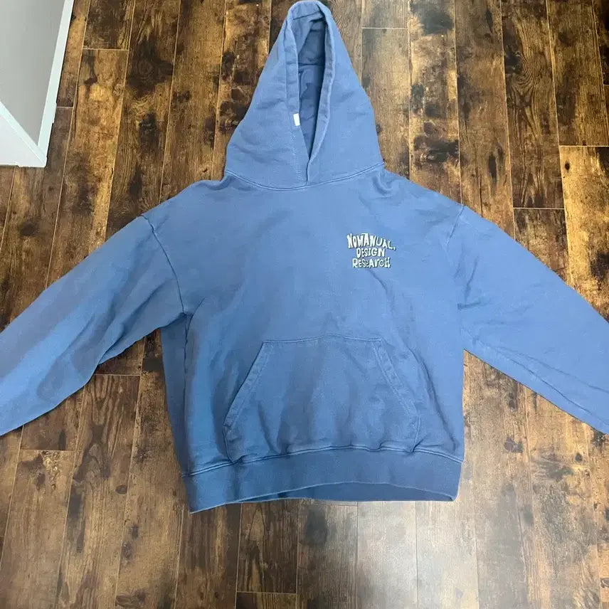 [BUNJANG] NoManual Blue Hoodie / 노매뉴얼 블루 후드티