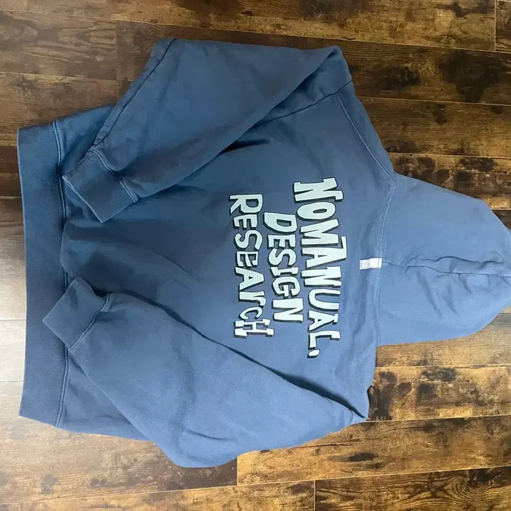 [BUNJANG] NoManual Blue Hoodie / 노매뉴얼 블루 후드티
