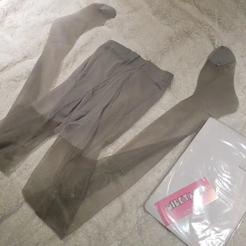 [BUNJANG] MILKYAGE Gray Silk Pantyhose / 일본 MILKYAGE 스타킹 그레이실크 팬티스타킹 새상품 3장