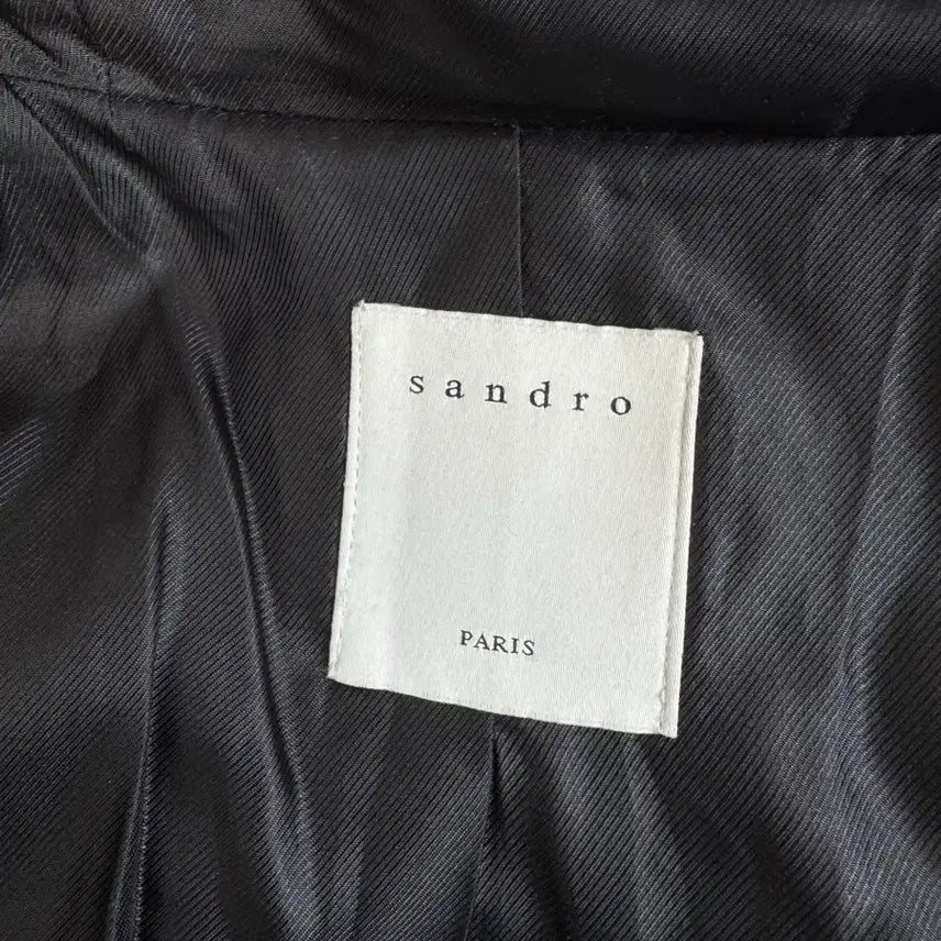 [SOLD OUT] 블랙 후드 퍼 자켓 산드로 정품