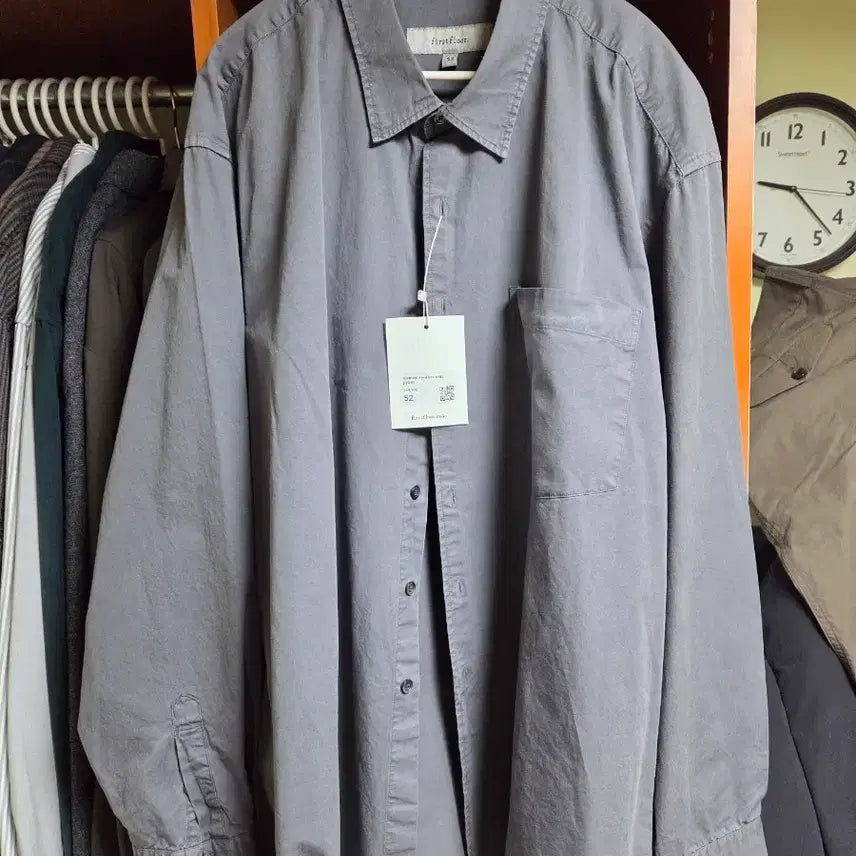 [BUNJANG] First Floor Garment Dyed Shirt / 52) 퍼스트플로어 가먼트 다이드셔츠 기와
