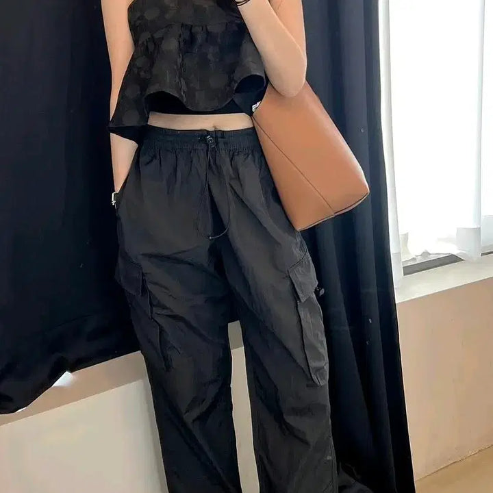[BUNJANG] Thefinn Bustier Strap Sleeveless Top Black / 더핀 뷔스티에 끈 나시 블랙