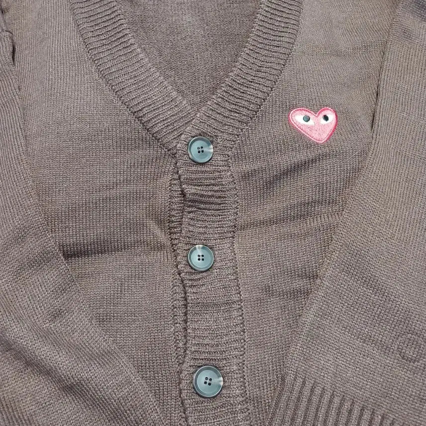 [SOLD OUT] 꼼데가르송 플레이 가디건 브라운 L