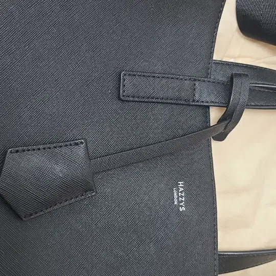 [BUNJANG] HAZZYS 해지스 블랙 가죽 토트백 숄더백 / HAZZYS 해지스 블랙 가죽 토트백 숄더백