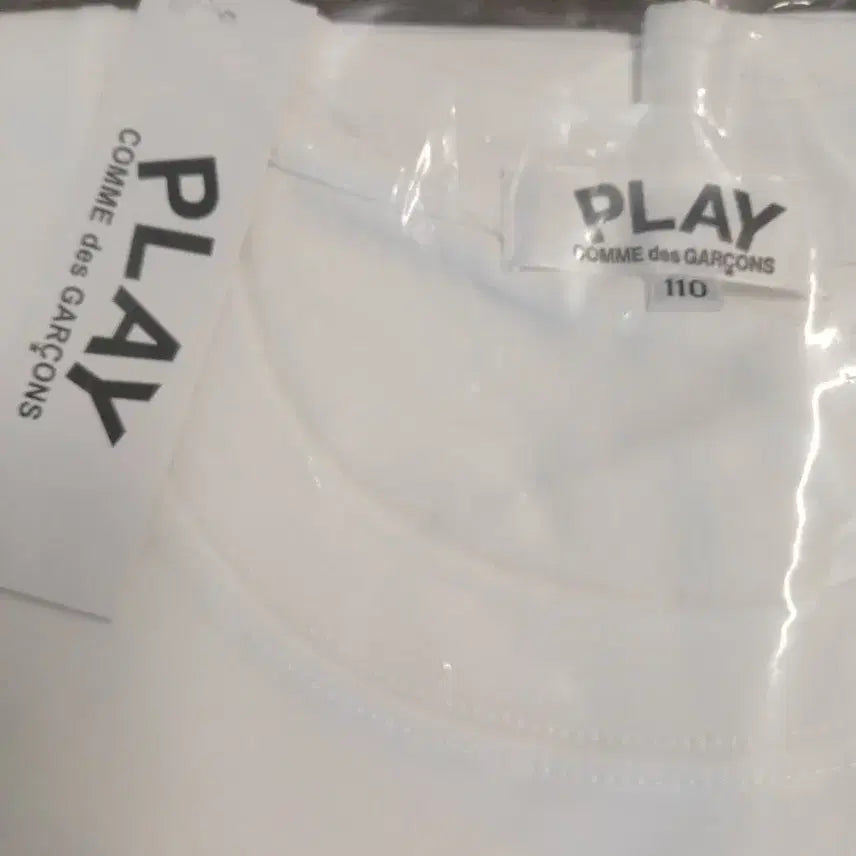 [SOLD OUT] 꼼데 플레이 흰색 블랙와펜 티셔츠