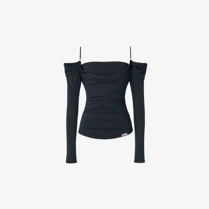 [BUNJANG] New Earlin Eve Draping Off-Shoulder Blouse - Black / 뉴얼린 이브 드레이핑 오프숄더 블라우스 블랙