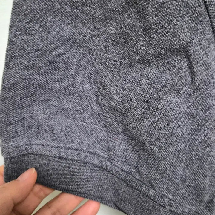 [BUNJANG] Tommy Hilfiger Charcoal Gray Short Sleeve Polo T-Shirt / 타미힐피거 차콜 그레이 반팔 폴로티셔츠