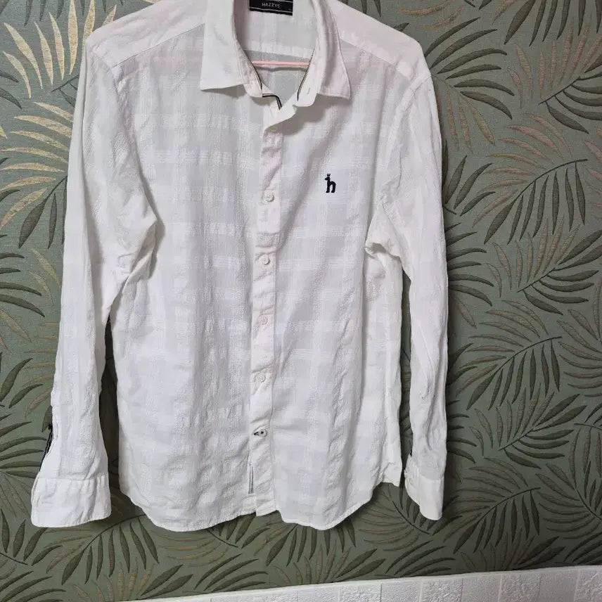 [BUNJANG] Hazzys White Long Sleeve Shirt / 헤지스 화이트 긴팔 셔츠