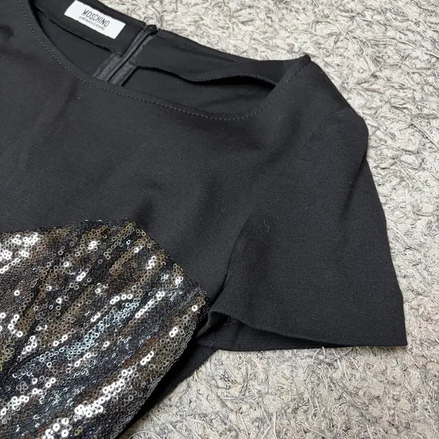 [BUNJANG] Moschino Sequin Black Dress / MOSCHINO 스팽글 블랙 원피스