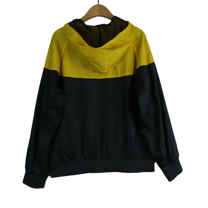 [SOLD OUT] 나이키 NIKE 정품 옐로우 블랙 배색 바람막이 L 키즈 주니어