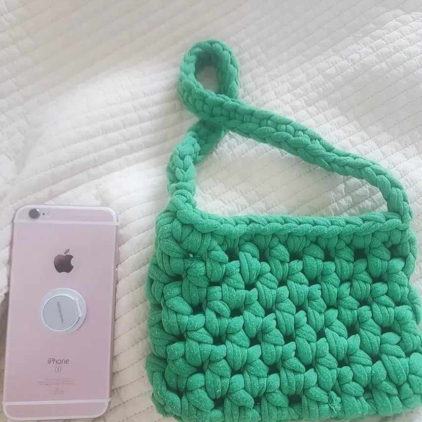 [BUNJANG] Handmade Knitted Handbag / 수제 뜨개질 핸드백