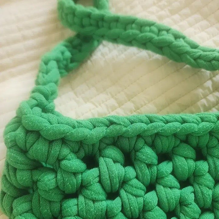 [BUNJANG] Handmade Knitted Handbag / 수제 뜨개질 핸드백