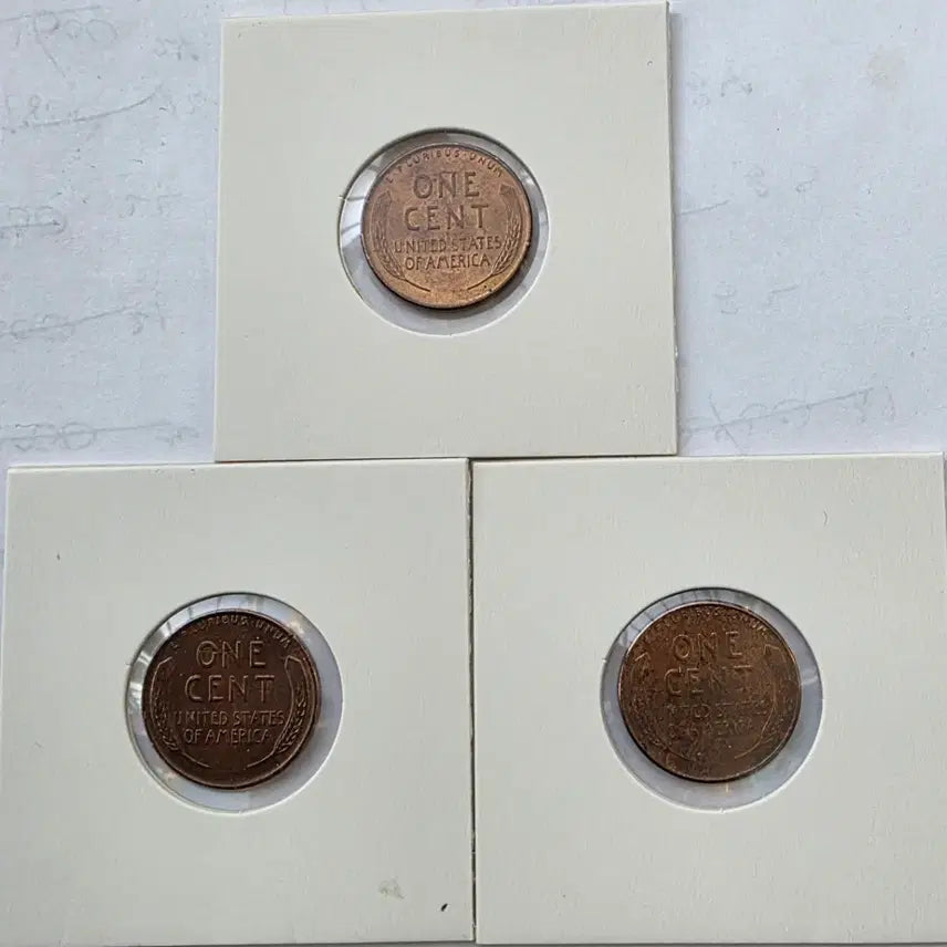 [BUNJANG] Lincoln 1937 Penny Set / 링컨 1센트 1937년도 3종 세트 미사용 페니