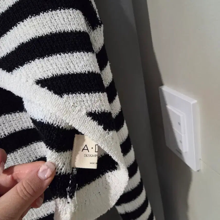 [BUNJANG] ADD Striped Tank Top and Cardigan Set / 에이디디 ADD 단가라 스트라이프 나시 가디건 세트