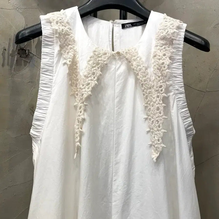 [BUNJANG] ZARA Sailor Embroidered Maxi Long Dress / 자라 빅카라 세일러 자수 맥시롱 드레스 55~66