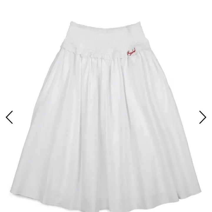 [BUNJANG] Ruffneck Flare Long Skirt White / 러프넥 플레어 롱 훌스커트 화이트