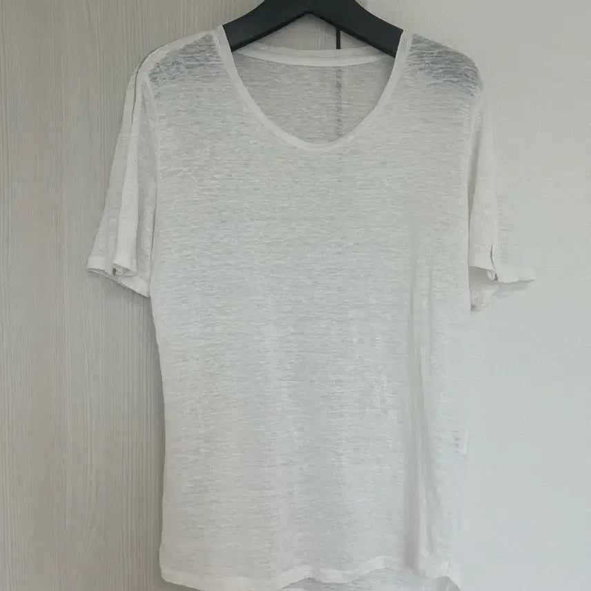 [SOLD OUT] 시슬리(sisley) 화이트 린넨 반팔 티셔츠