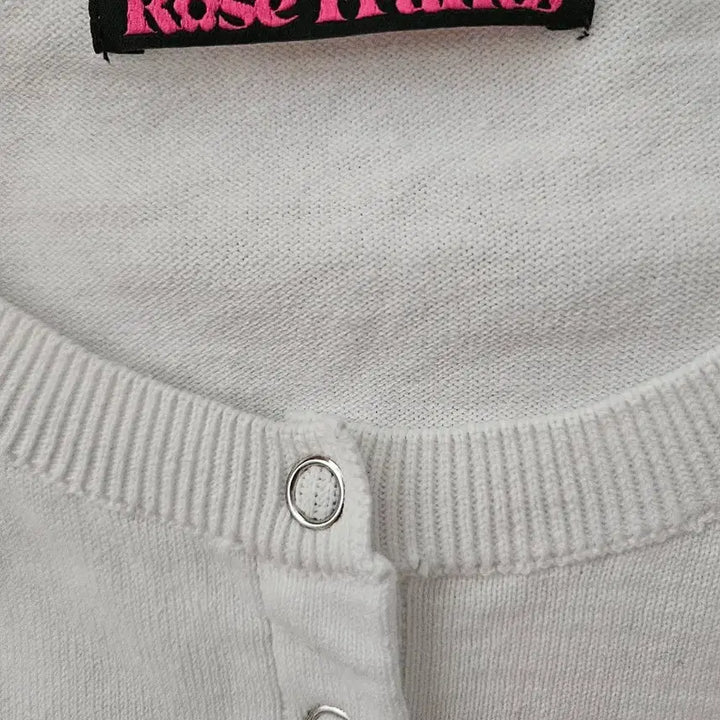 [BUNJANG] Rose Franz Knit Sweater / 로제프란츠 똑딱이 니트 아일렛 라운드 가디건