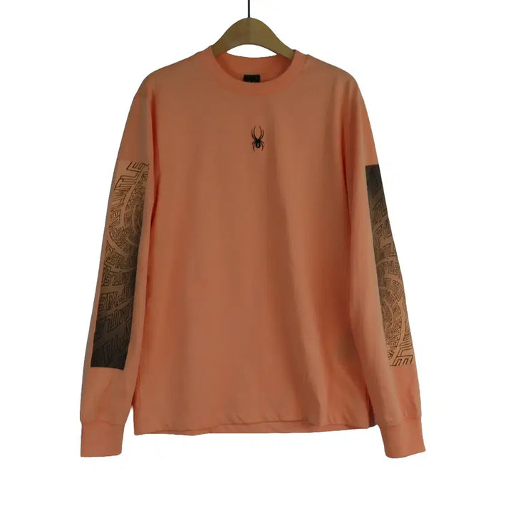 [BUNJANG] SPYDER Logo Printed Long Sleeve T-shirt / 스파이더 SPYDER 로고 프린팅 긴팔 티셔츠 오렌지 90(S)