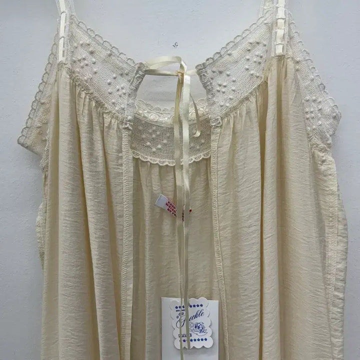 [BUNJANG] Freckle Layered Slip Dress (Cream) / [새상품] 프레클(Freckle) 레이어드 슬립 원피스 (크림)