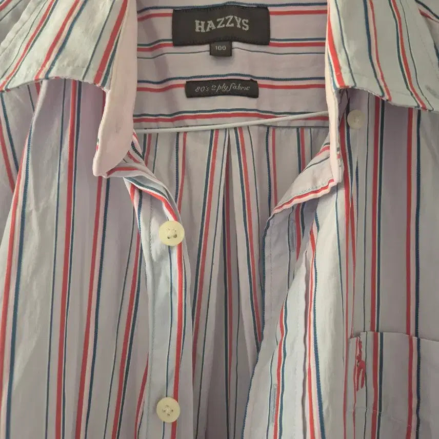 [BUNJANG] HAZZYS Striped Short Sleeve Shirt / HAZZYS 헤지스 스트라이프 반팔 셔츠