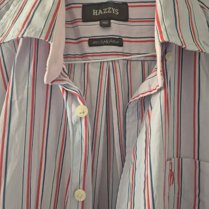 [BUNJANG] HAZZYS Striped Short Sleeve Shirt / HAZZYS 헤지스 스트라이프 반팔 셔츠