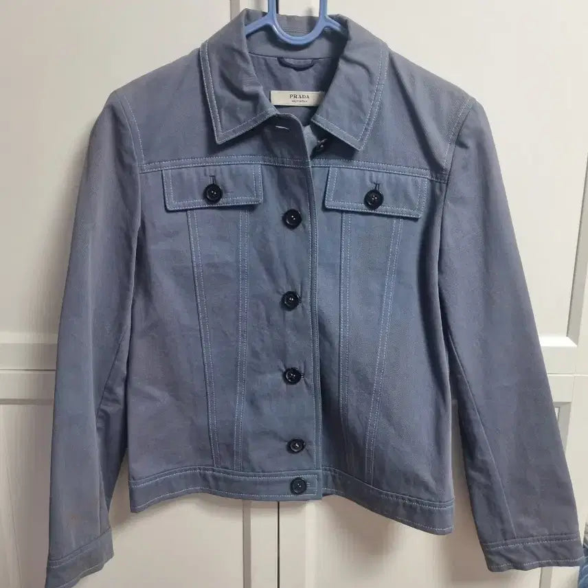 [BUNJANG] Prada Cotton Blouson Jacket / 프라다 면 블루종 자켓 오염 이염있음 prada 38사이즈