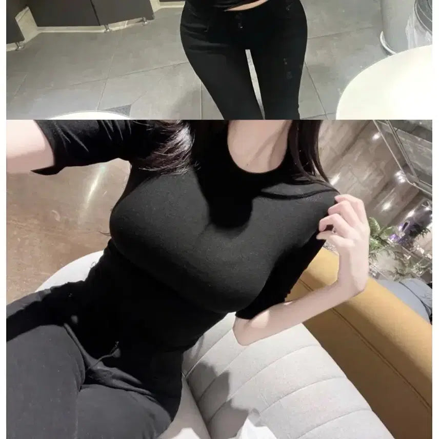 [SOLD OUT] 에이블리 필멜란지 5부 반목티
