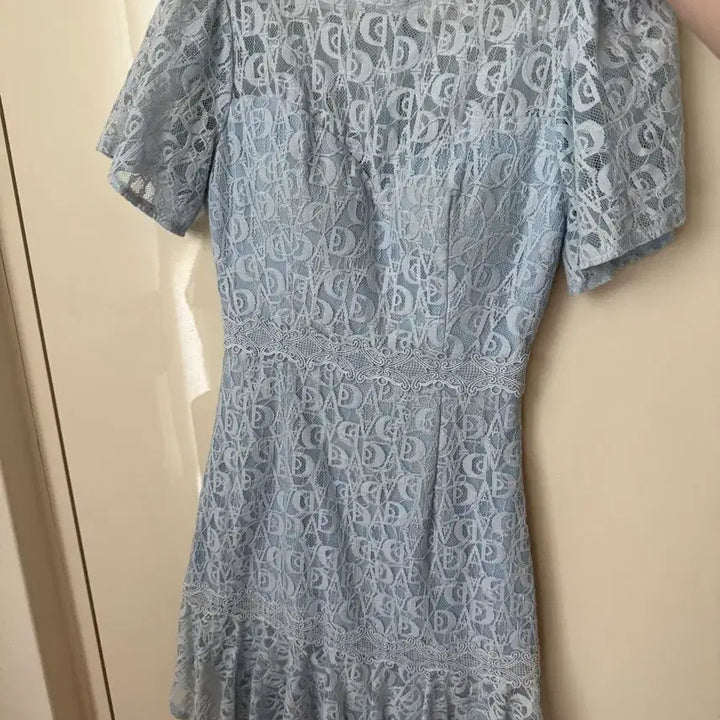 [BUNJANG] Sky Blue Lace Dress / 하늘색 레이스 원피스
