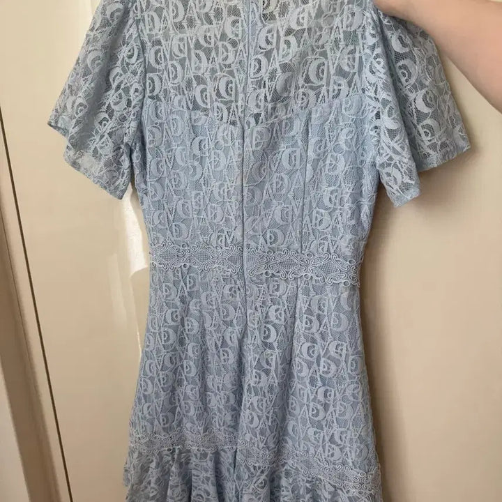 [BUNJANG] Sky Blue Lace Dress / 하늘색 레이스 원피스