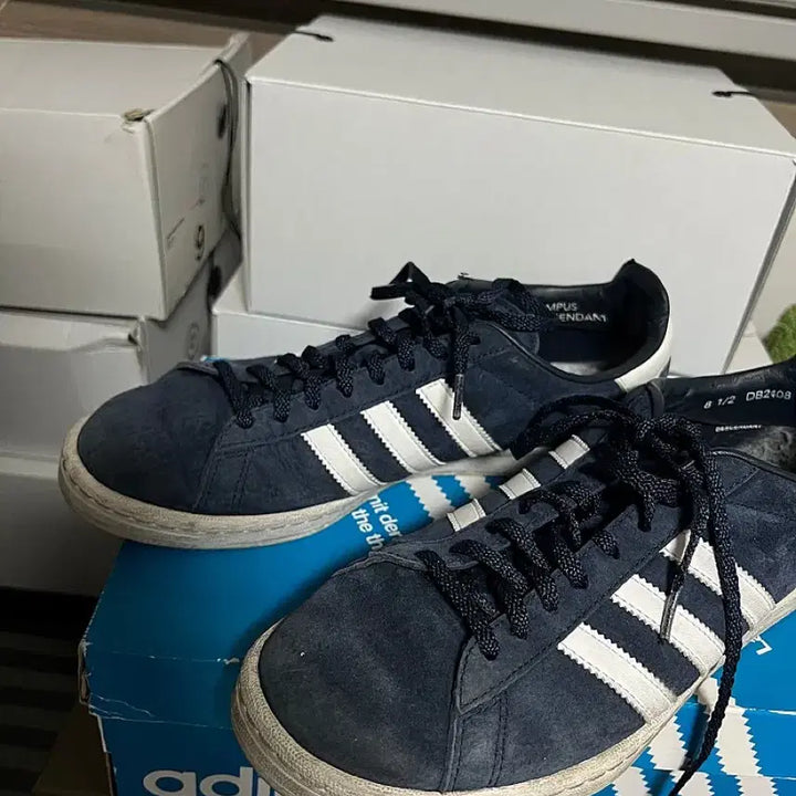 [BUNJANG] Adidas Descendant Campus 80 Blue Sneakers / 아디다스 디센던트 캠퍼스 80 블루 270
