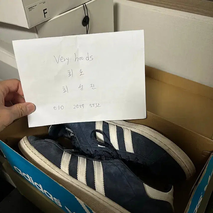 [BUNJANG] Adidas Descendant Campus 80 Blue Sneakers / 아디다스 디센던트 캠퍼스 80 블루 270