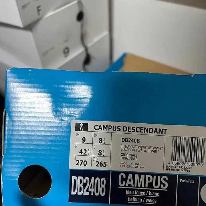 [BUNJANG] Adidas Descendant Campus 80 Blue Sneakers / 아디다스 디센던트 캠퍼스 80 블루 270