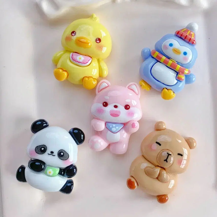 [BUNJANG] Assorted Animal Decoden Parts (10 Pieces) / 귀여운 동물 데코덴 파츠  탑꾸재료 10개당 랜덤