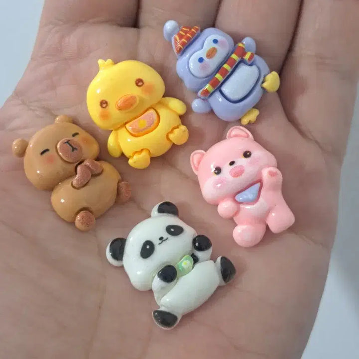 [BUNJANG] Assorted Animal Decoden Parts (10 Pieces) / 귀여운 동물 데코덴 파츠  탑꾸재료 10개당 랜덤