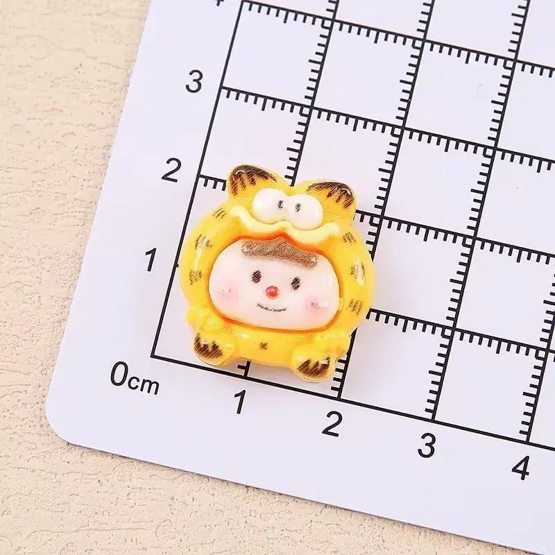 [BUNJANG] Garfield Cat Deco-den Parts (10 Pieces) / 귀여운 고양이 가필드 캐릭터  데코덴 파츠  탑꾸재료 10개당 랜덤
