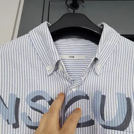 [BUNJANG] SYSTEM Striped Cotton Shirt / 100~105 명품 한섬 SYSTEM 고급지고 멋스런 면스트라이프셔츠 ㅡ