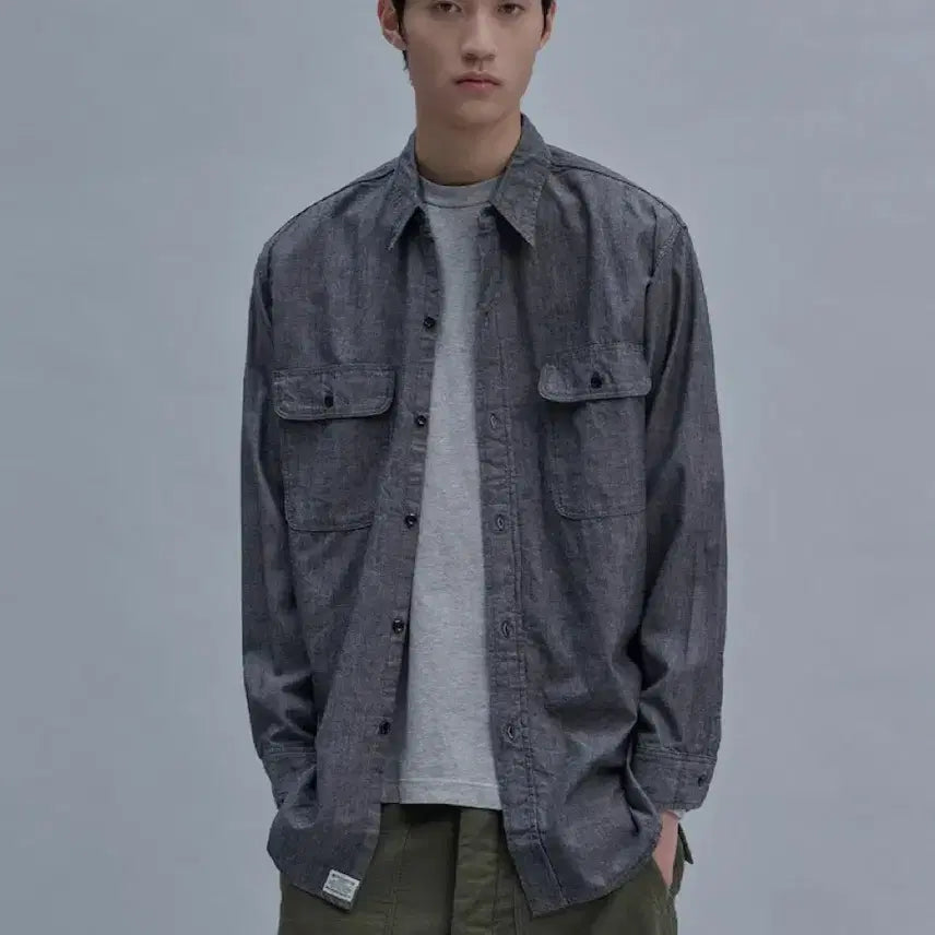 [SOLD OUT] orslow / Chambray Work Shirt Black / 4