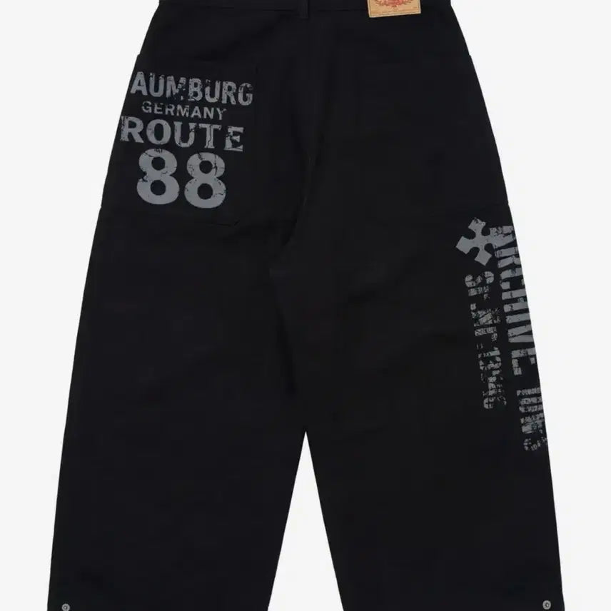 [BUNJANG] IDONTSAY Route Print Balloon Pants Black / 아이돈워너셀 Route Print Balloon Pants Black 2
