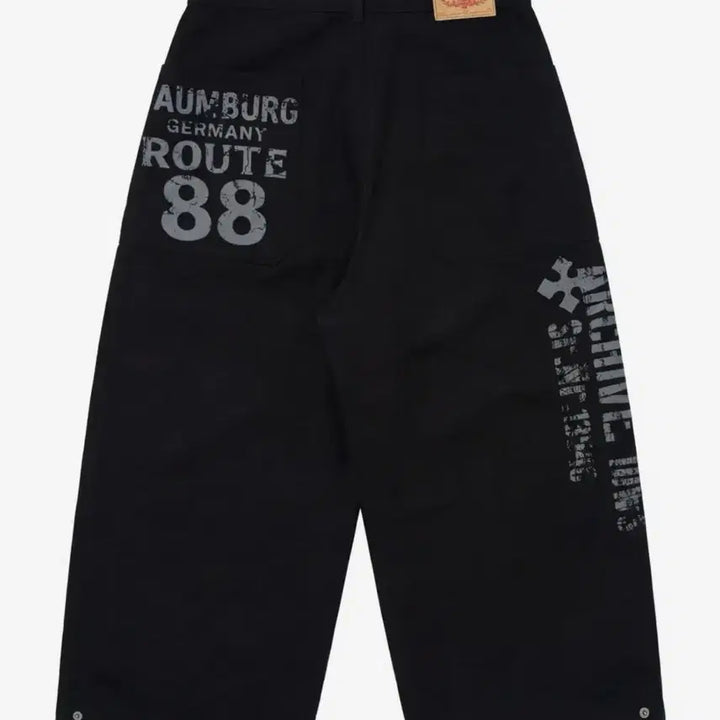 [BUNJANG] IDONTSAY Route Print Balloon Pants Black / 아이돈워너셀 Route Print Balloon Pants Black 2
